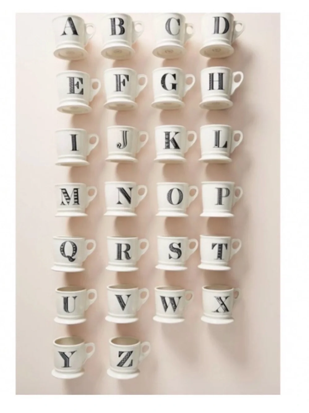 Anthropologie Monogram Coffee Tea Initial Mug Letter E Shaving Style Cup